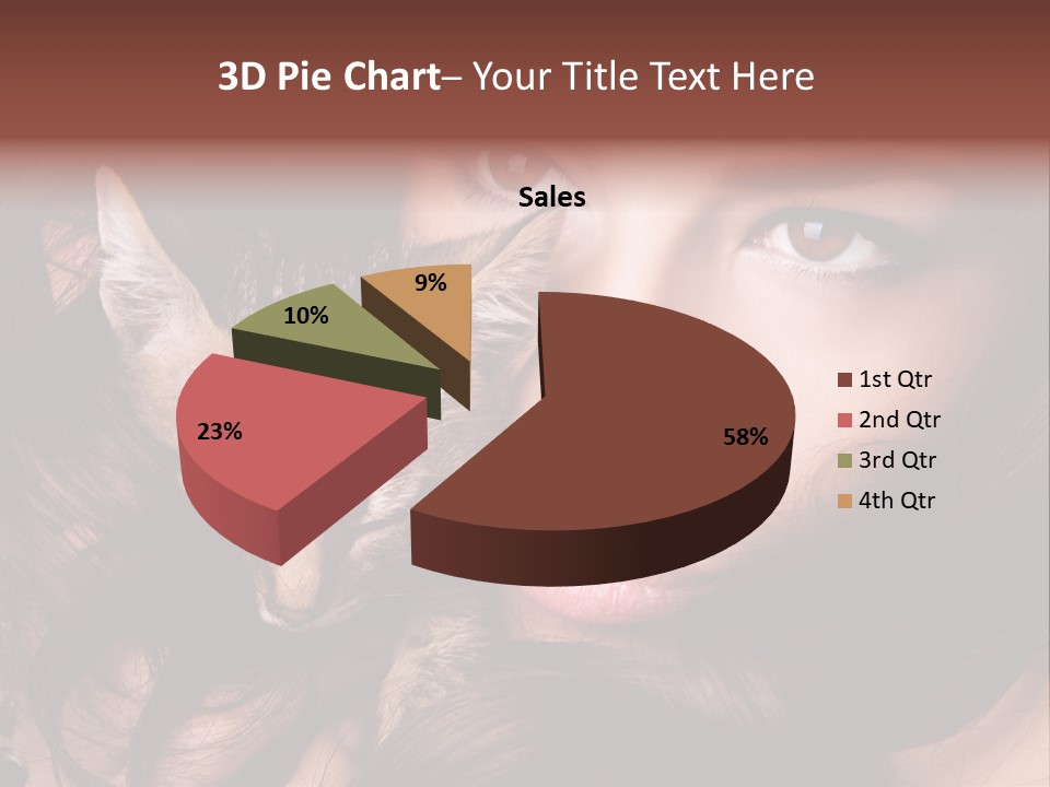 Animal Beautiful Kitten PowerPoint Template