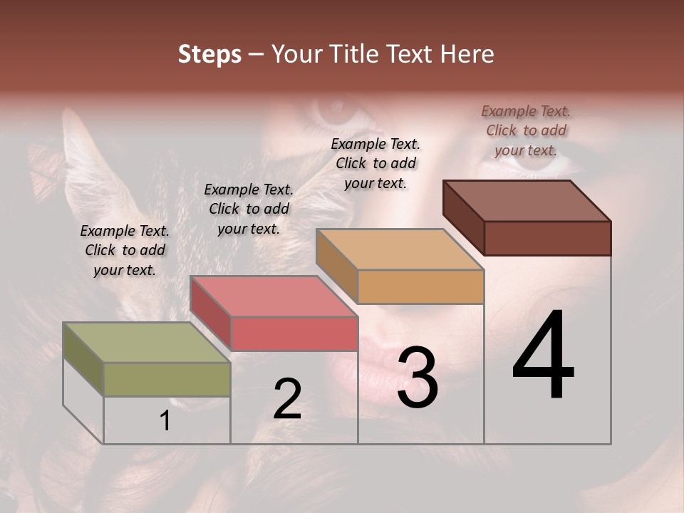 Animal Beautiful Kitten PowerPoint Template