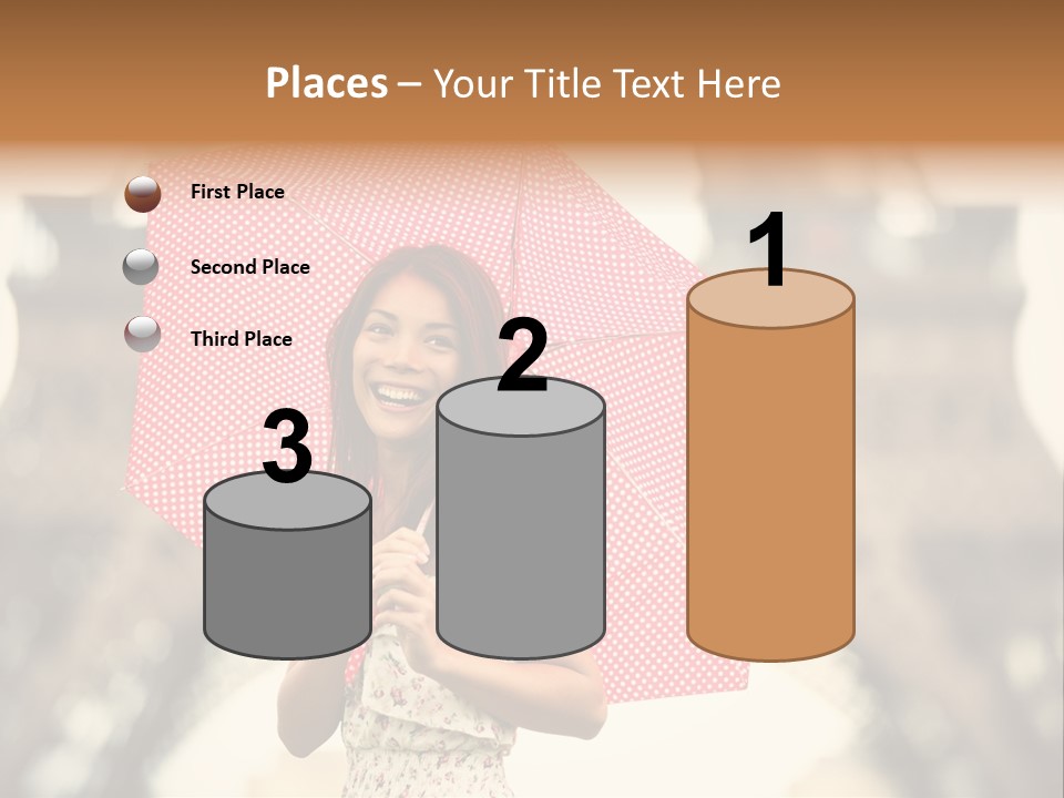 Brunette Girl Paris PowerPoint Template