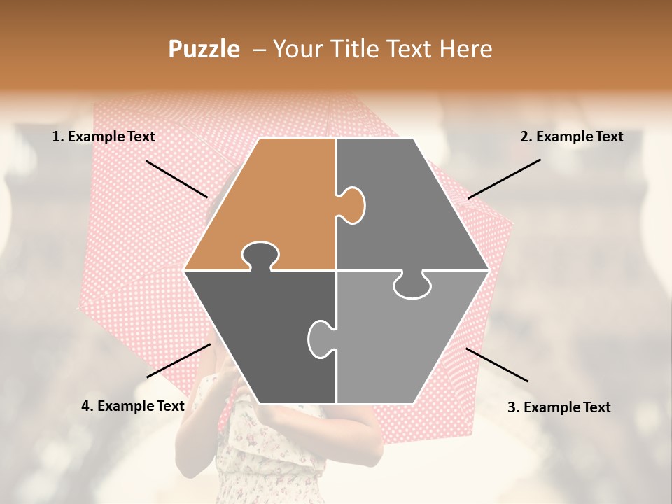 Brunette Girl Paris PowerPoint Template