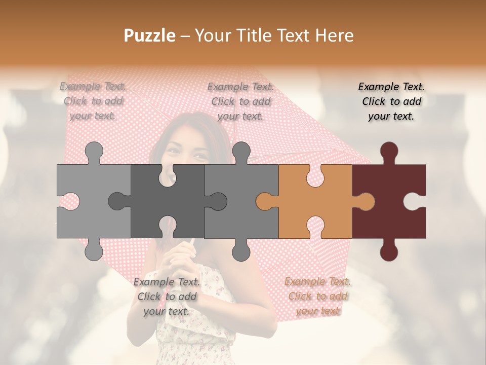 Brunette Girl Paris PowerPoint Template