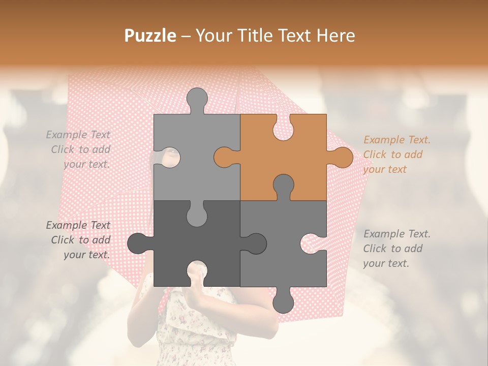 Brunette Girl Paris PowerPoint Template