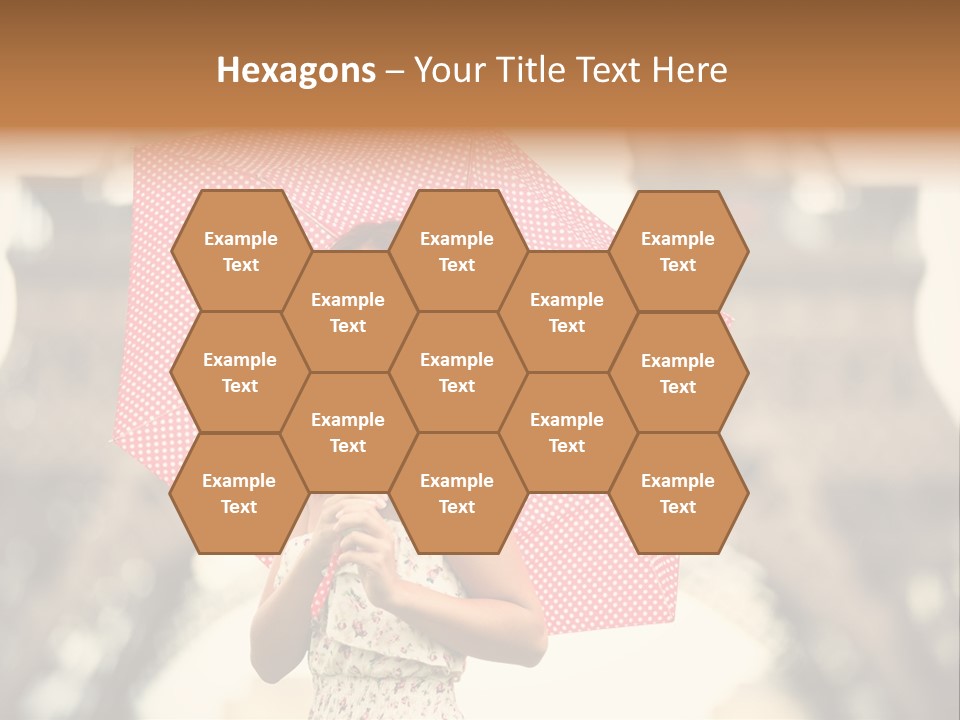 Brunette Girl Paris PowerPoint Template