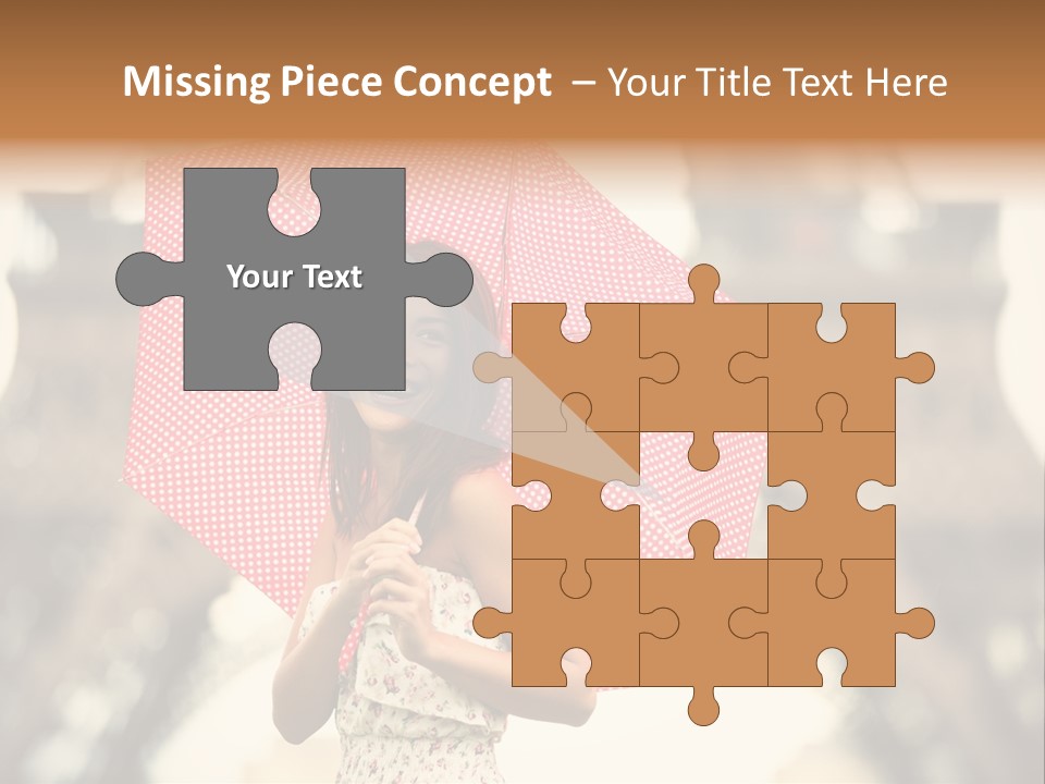 Brunette Girl Paris PowerPoint Template