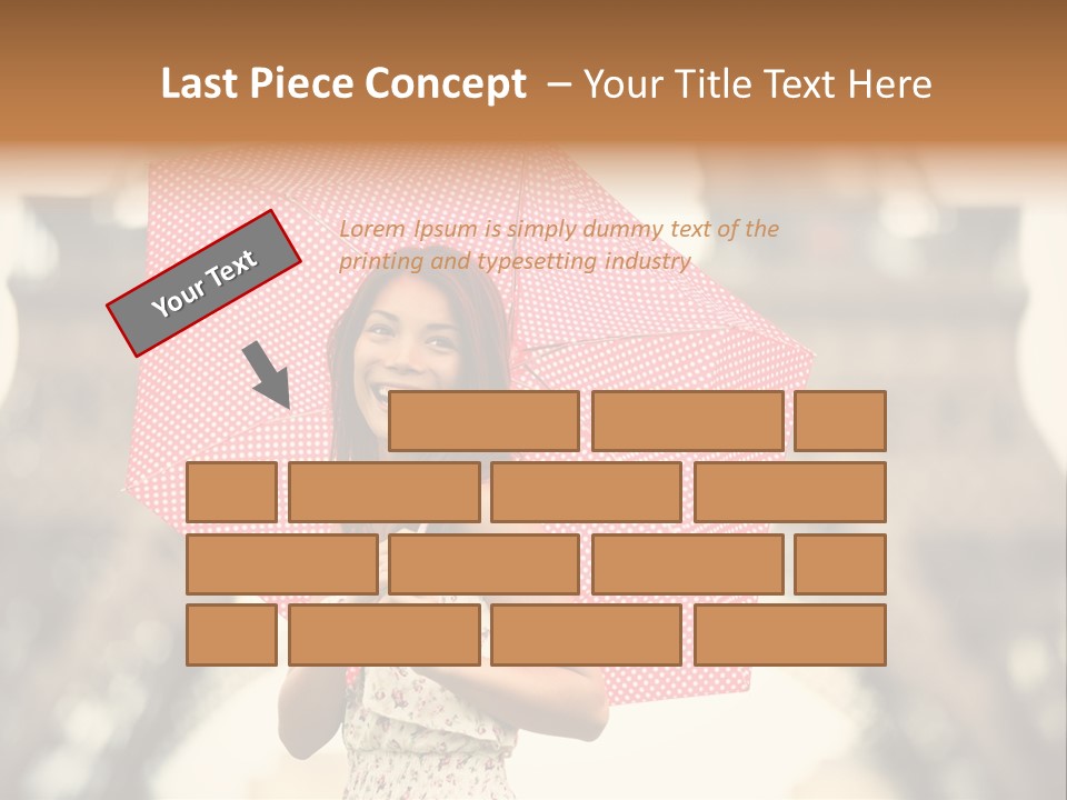 Brunette Girl Paris PowerPoint Template