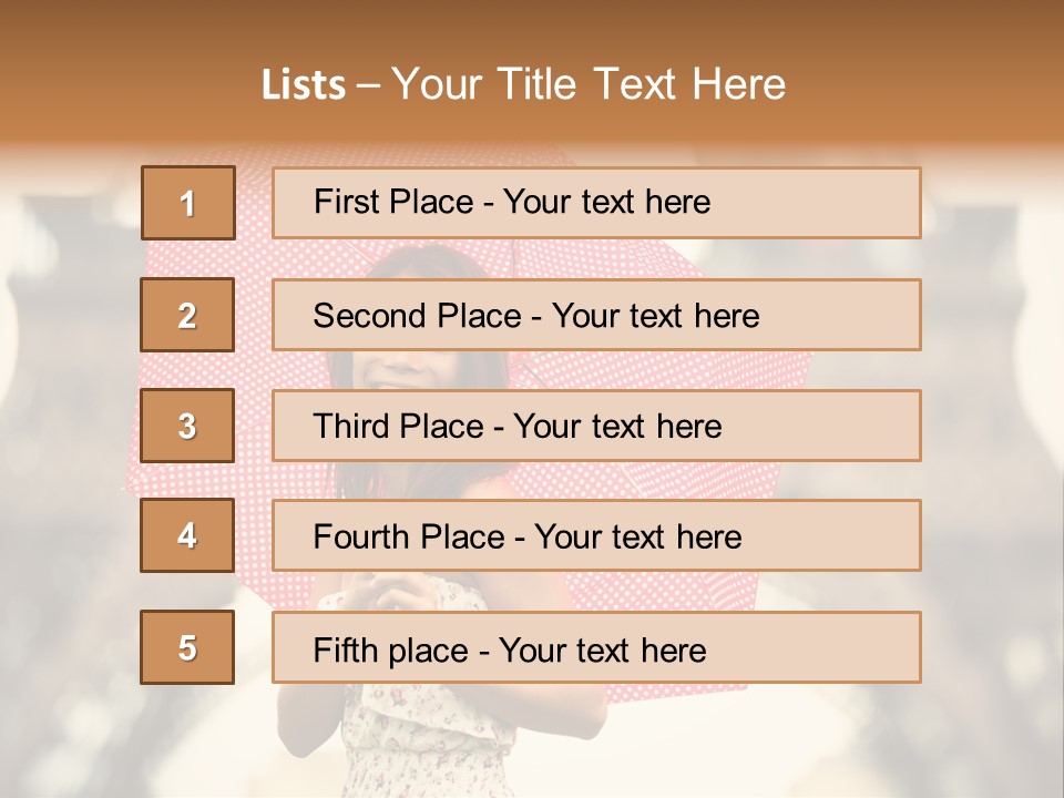 Brunette Girl Paris PowerPoint Template