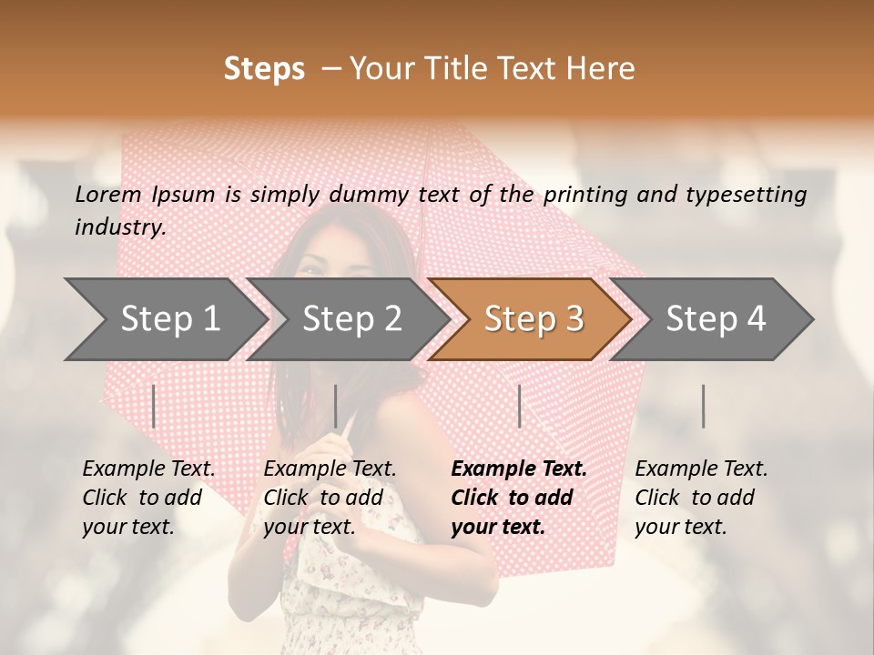 Brunette Girl Paris PowerPoint Template