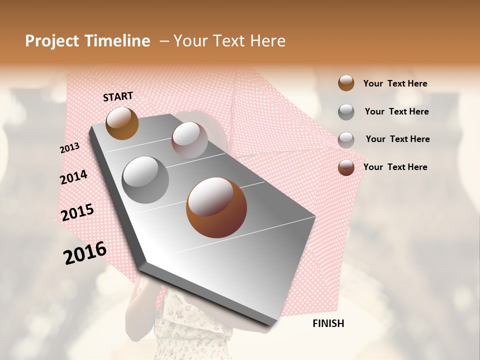 Brunette Girl Paris PowerPoint Template