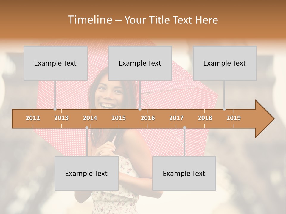 Brunette Girl Paris PowerPoint Template