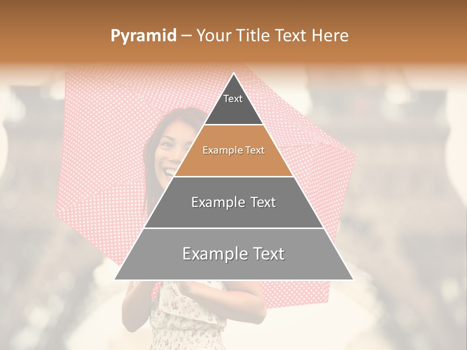 Brunette Girl Paris PowerPoint Template