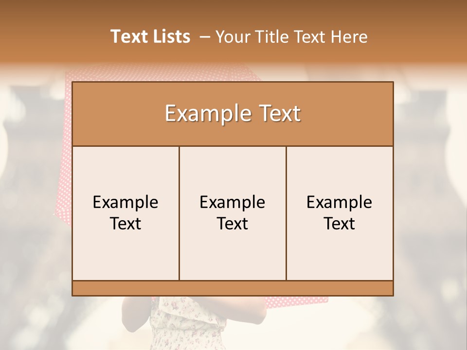 Brunette Girl Paris PowerPoint Template