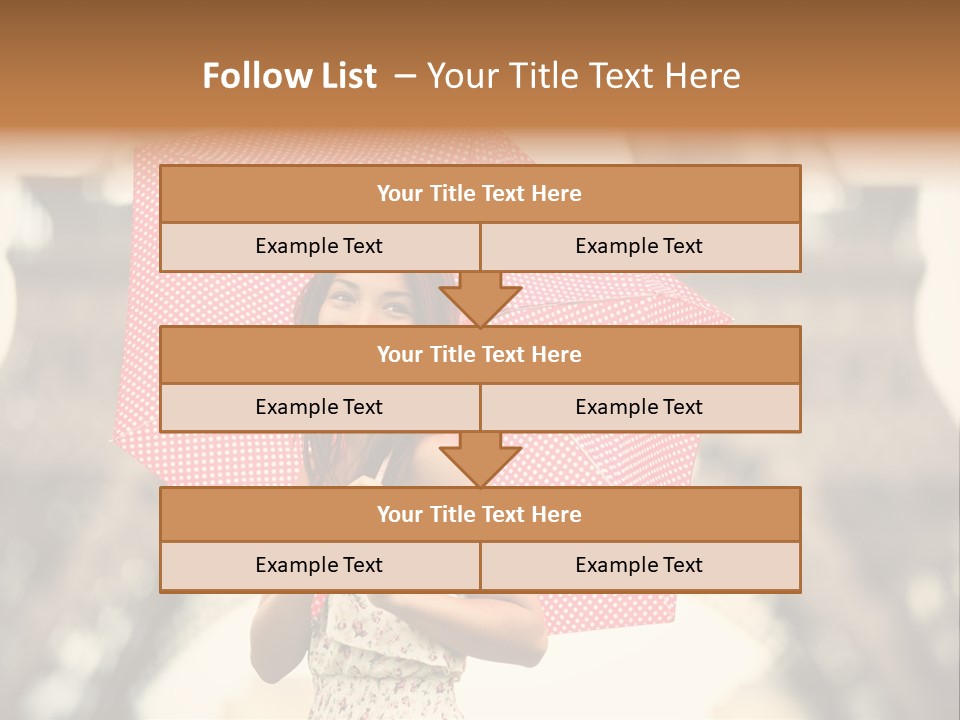 Brunette Girl Paris PowerPoint Template