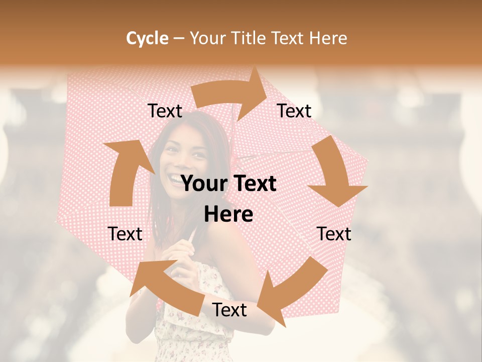 Brunette Girl Paris PowerPoint Template