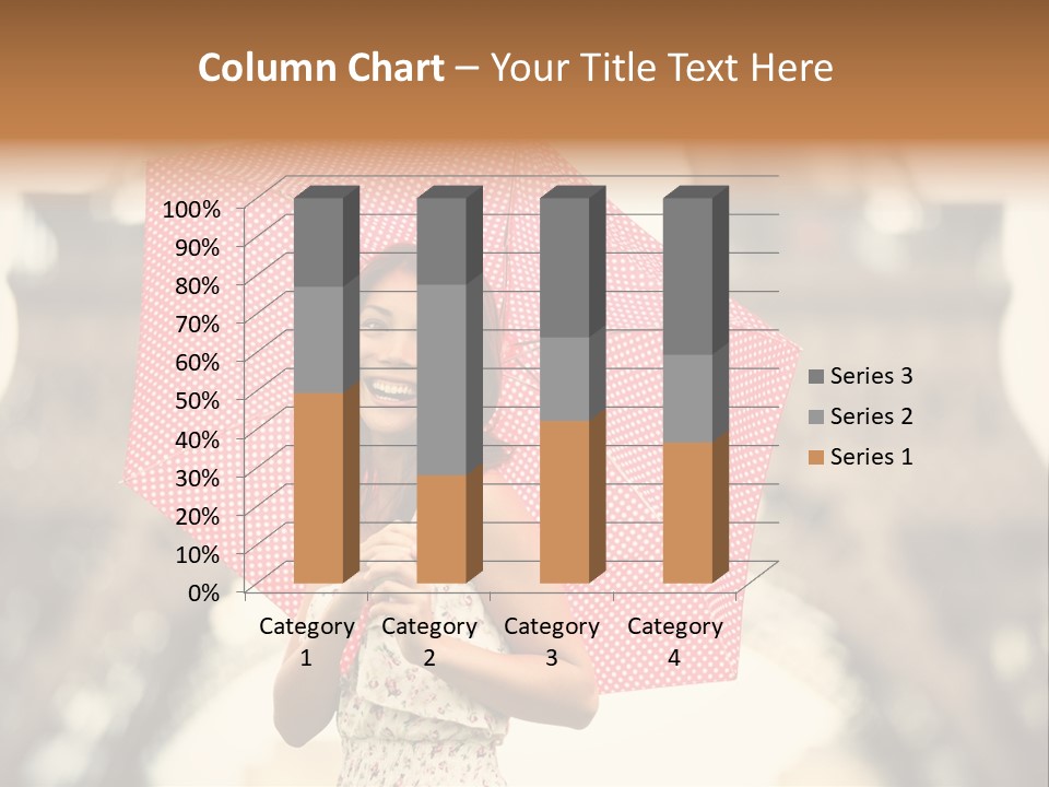 Brunette Girl Paris PowerPoint Template