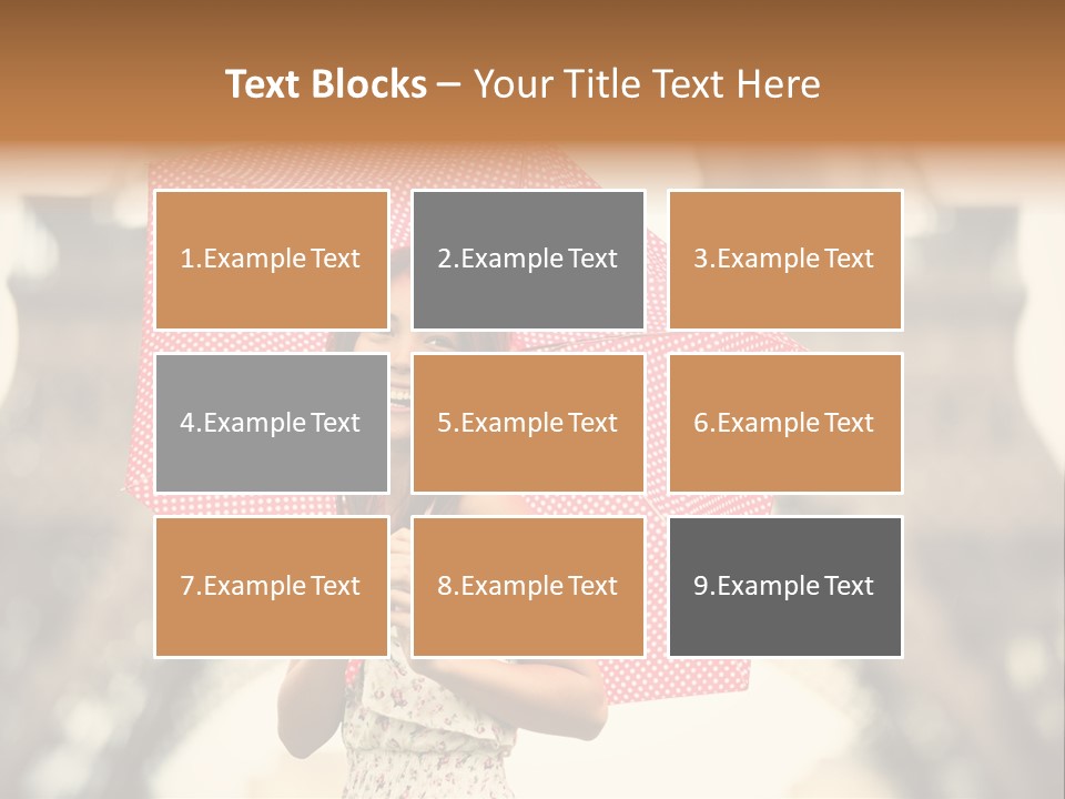 Brunette Girl Paris PowerPoint Template