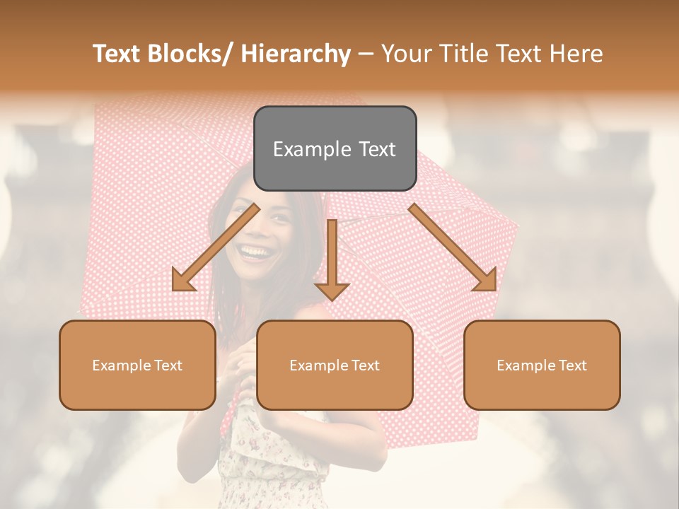 Brunette Girl Paris PowerPoint Template