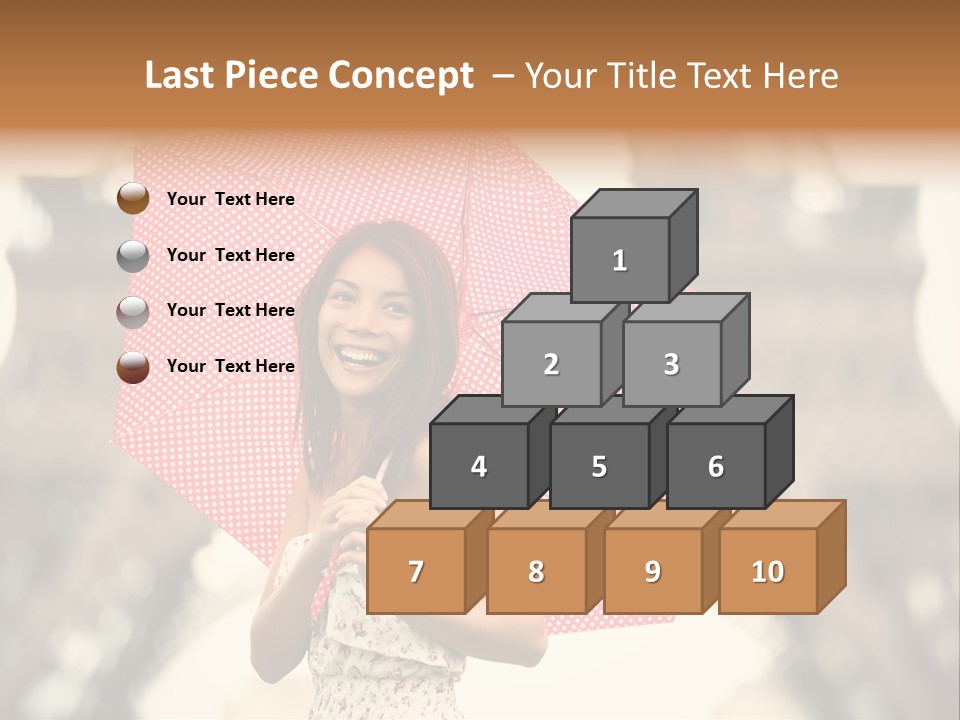 Brunette Girl Paris PowerPoint Template