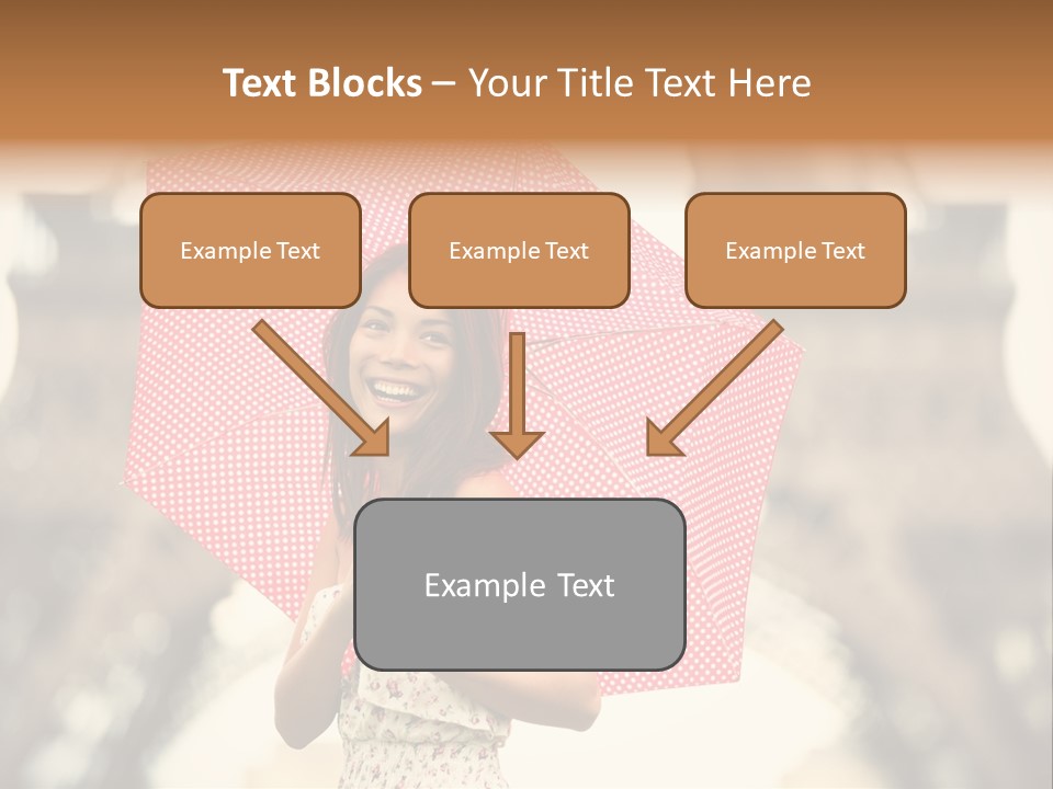 Brunette Girl Paris PowerPoint Template