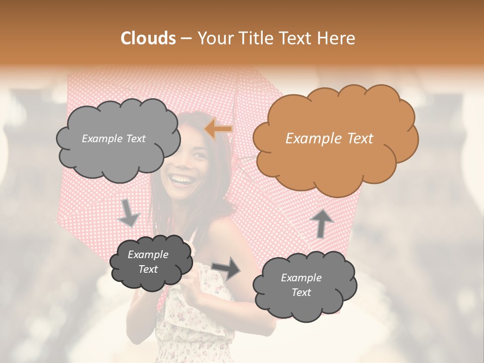 Brunette Girl Paris PowerPoint Template