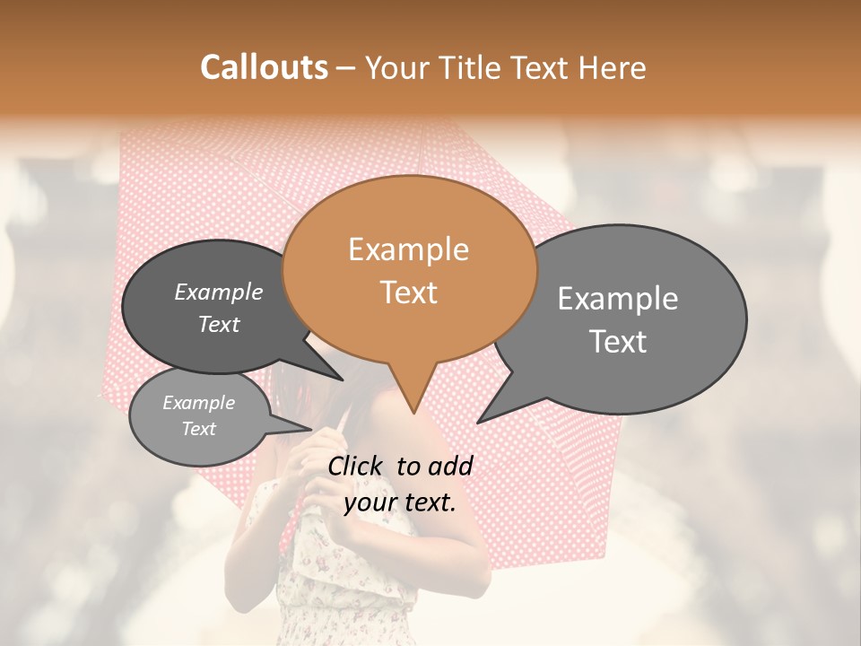 Brunette Girl Paris PowerPoint Template