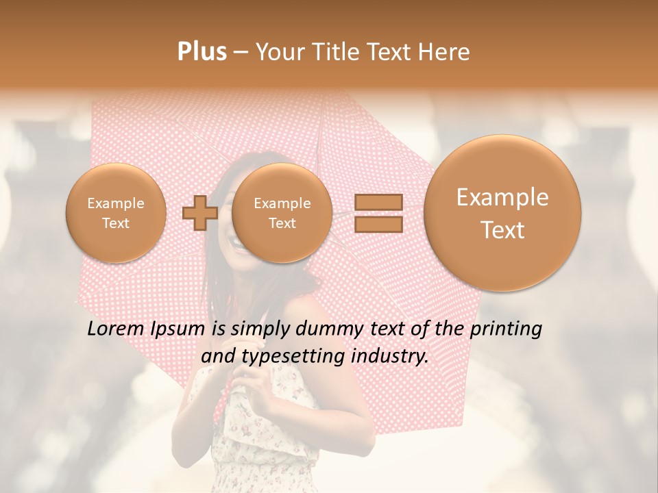 Brunette Girl Paris PowerPoint Template