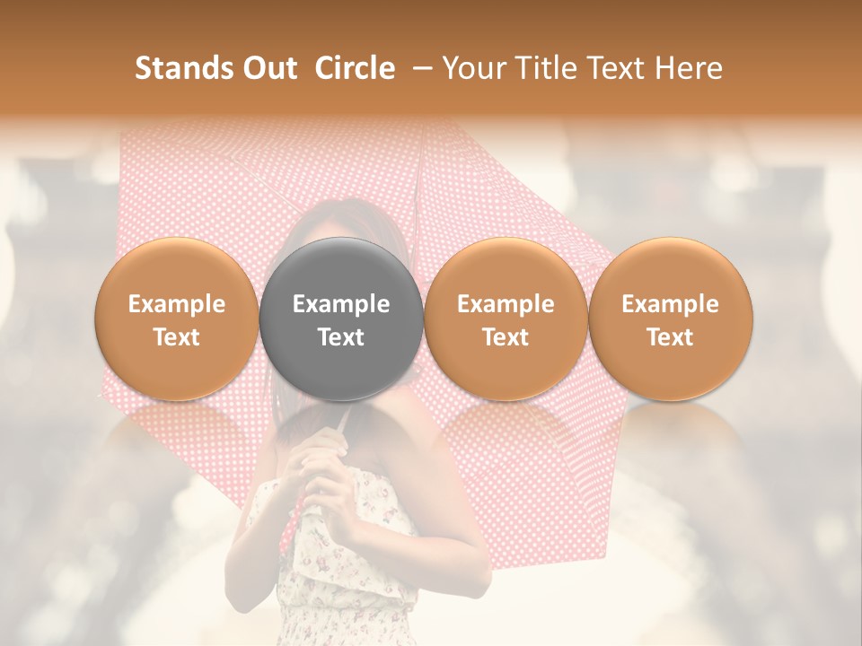 Brunette Girl Paris PowerPoint Template