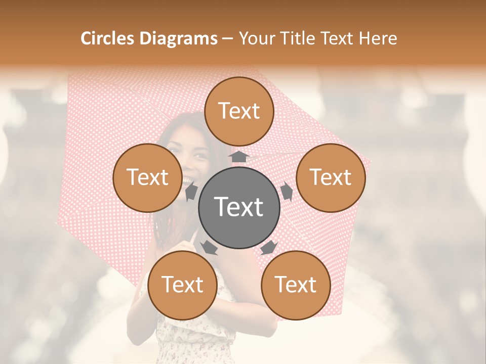 Brunette Girl Paris PowerPoint Template