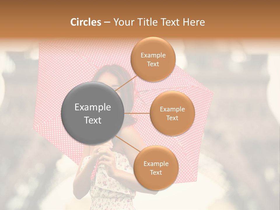 Brunette Girl Paris PowerPoint Template