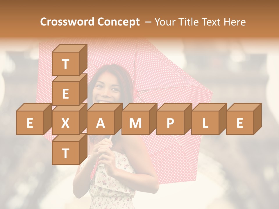 Brunette Girl Paris PowerPoint Template