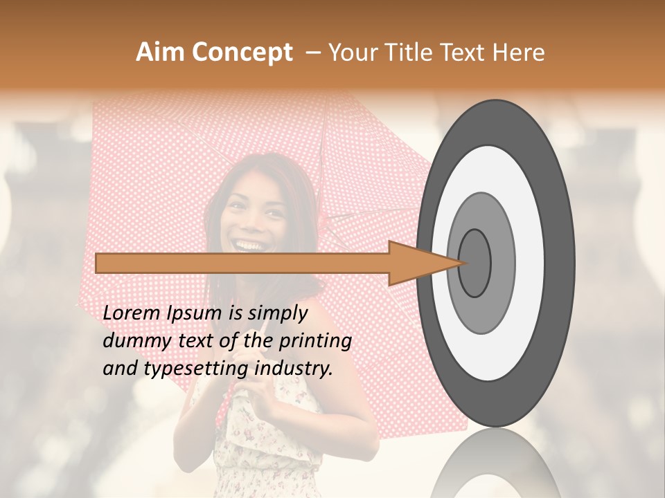 Brunette Girl Paris PowerPoint Template