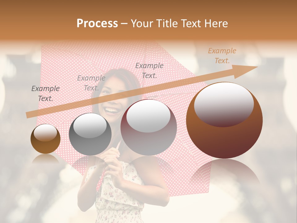 Brunette Girl Paris PowerPoint Template