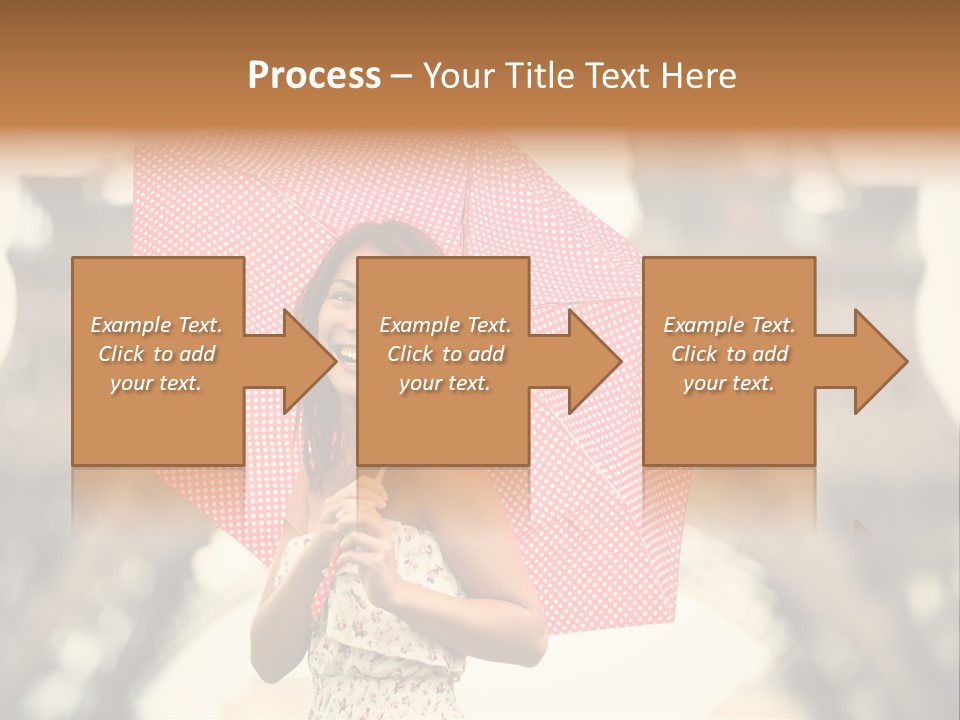 Brunette Girl Paris PowerPoint Template