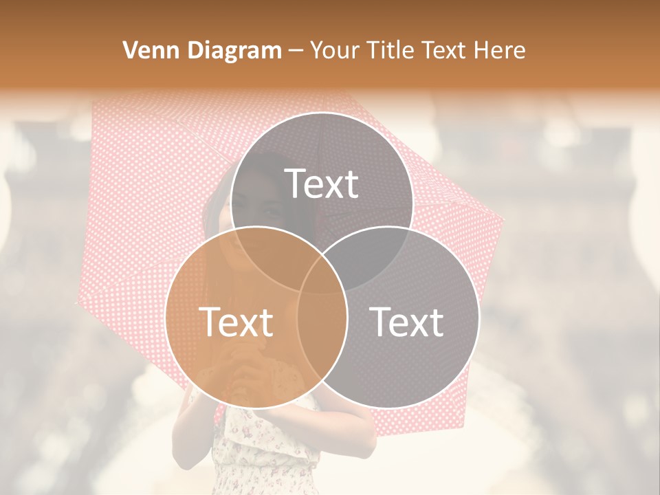 Brunette Girl Paris PowerPoint Template