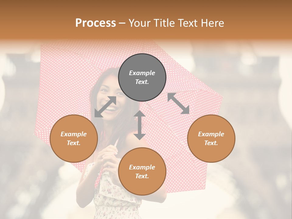 Brunette Girl Paris PowerPoint Template