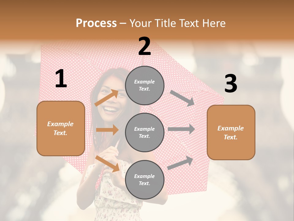 Brunette Girl Paris PowerPoint Template