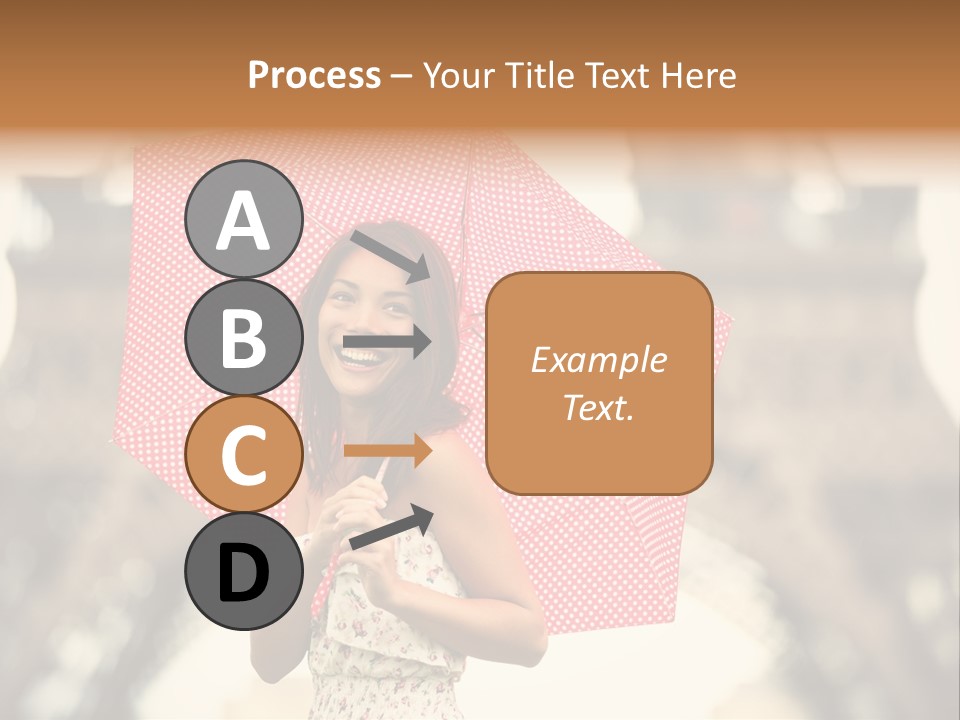 Brunette Girl Paris PowerPoint Template