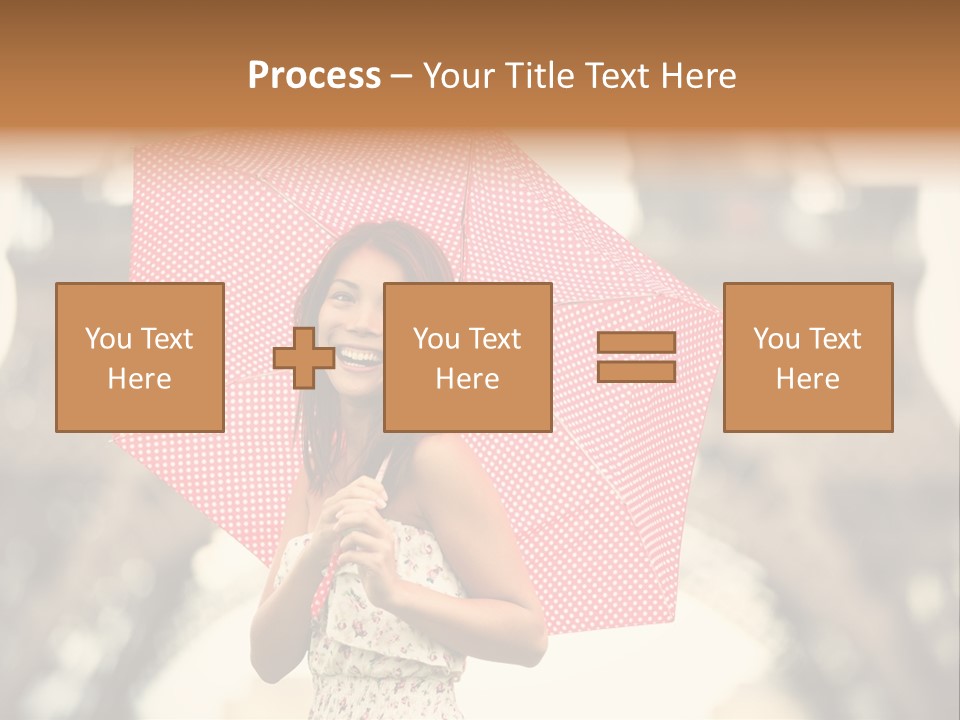 Brunette Girl Paris PowerPoint Template