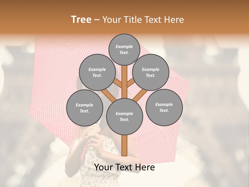 Brunette Girl Paris PowerPoint Template