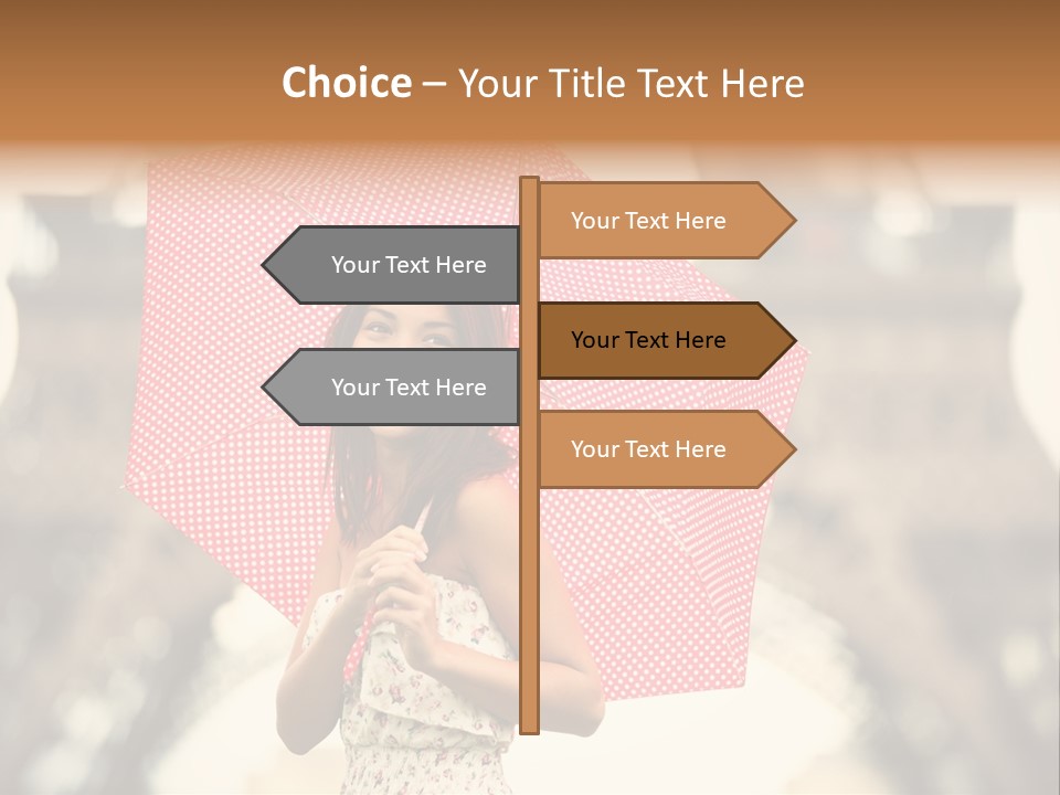 Brunette Girl Paris PowerPoint Template