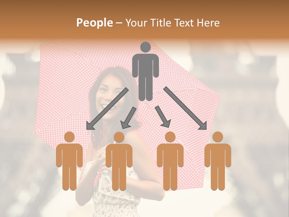 Brunette Girl Paris PowerPoint Template