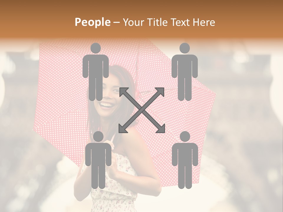 Brunette Girl Paris PowerPoint Template