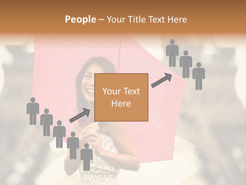 Brunette Girl Paris PowerPoint Template