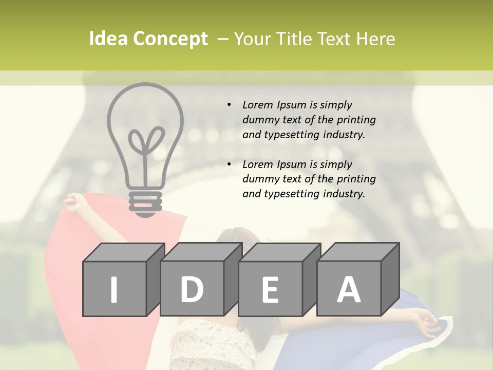 Tour Young Eiffel PowerPoint Template