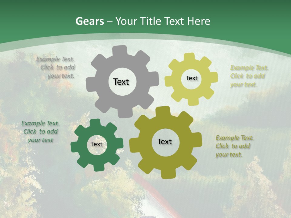 Nature Blue Trees PowerPoint Template