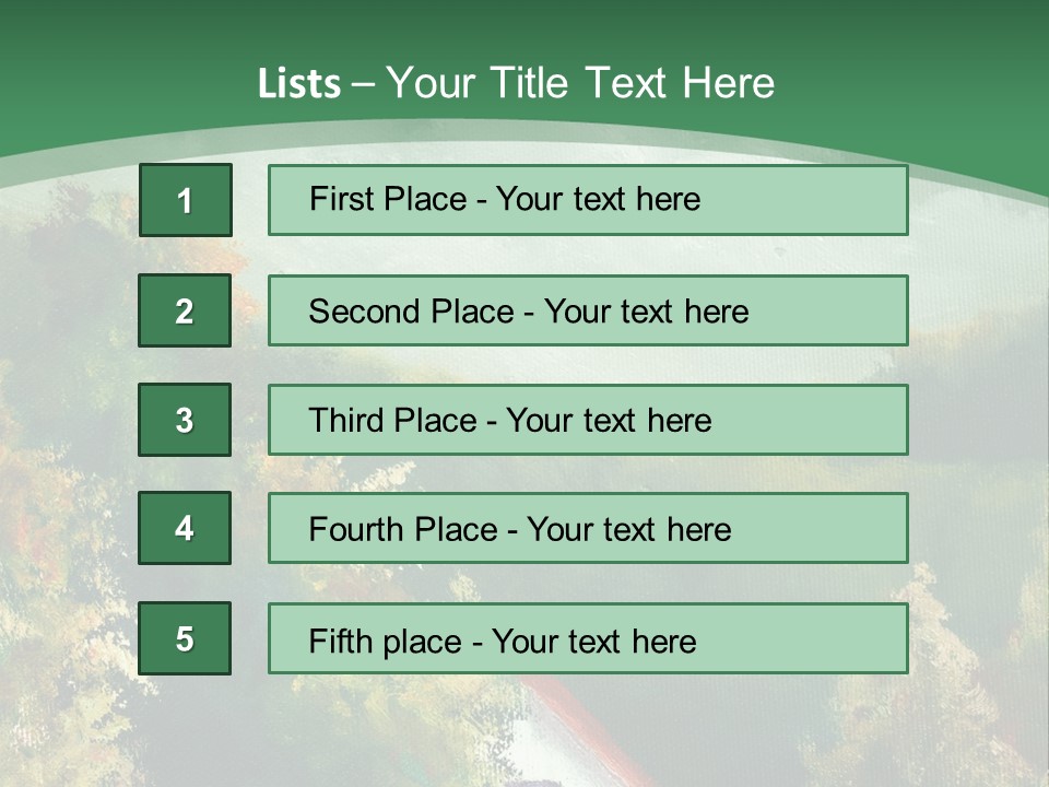 Nature Blue Trees PowerPoint Template