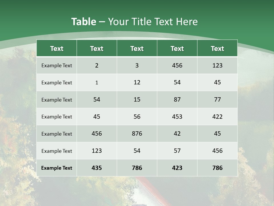 Nature Blue Trees PowerPoint Template