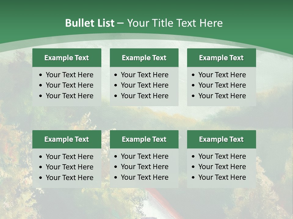 Nature Blue Trees PowerPoint Template