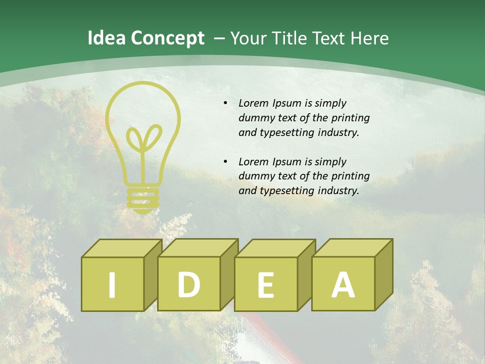 Nature Blue Trees PowerPoint Template