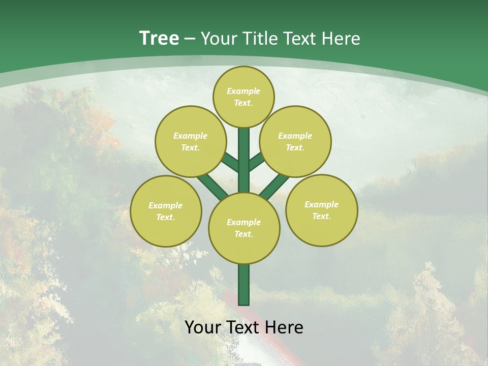 Nature Blue Trees PowerPoint Template