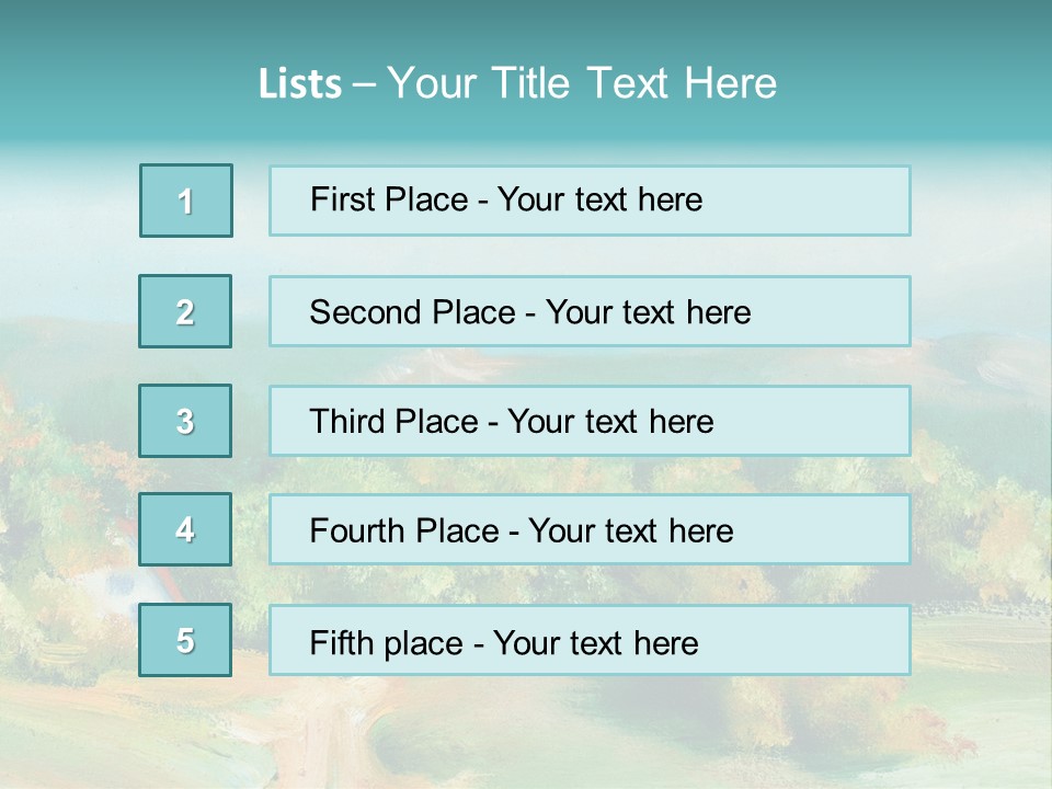 Seasson Oil Green PowerPoint Template